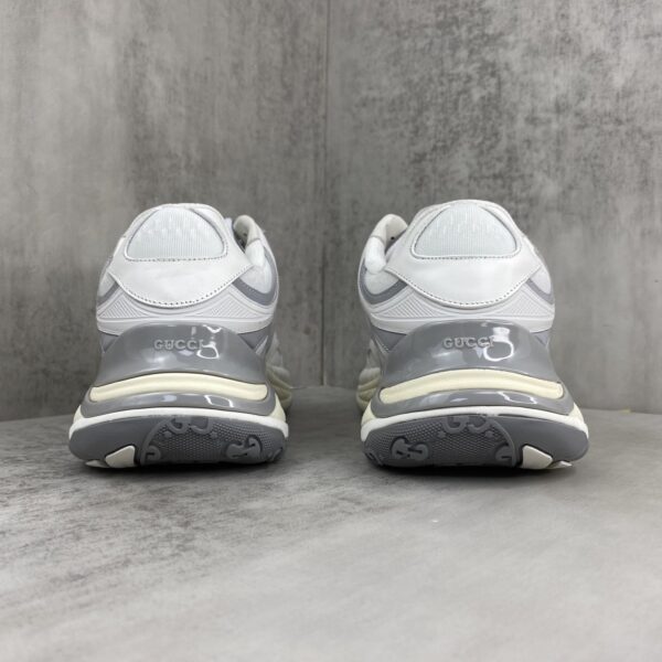 sy_no_377AF704219C2CE77393E6467A36C7CB_4 Gucci Re-Web / Chunky Technical Sneaker in White & Grey with Web Stripe