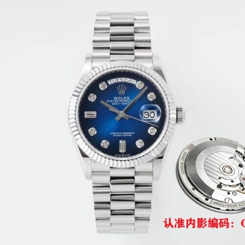 ROLEX Rolex Dog Tooth Ring Weekly Calendar Automatic Mechanical Movement 100m Waterproof Men's Watch Swiss Watch 36mm Blue Dial