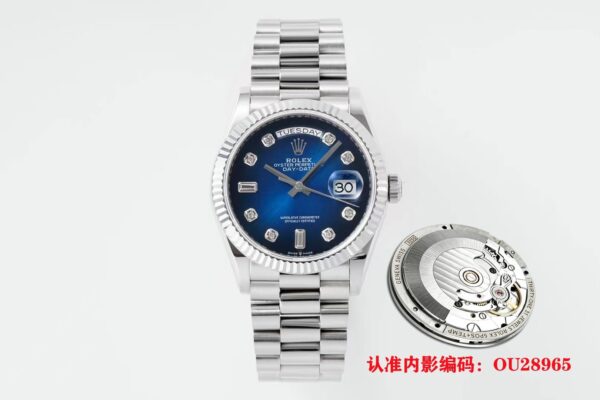 sy_no_37EA2CED6F9894C8AAAC148C98223E63_0 ROLEX Rolex Dog Tooth Ring Weekly Calendar Automatic Mechanical Movement 100m Waterproof Men's Watch Swiss Watch 36mm Blue Dial