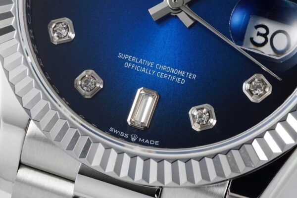 sy_no_37EA2CED6F9894C8AAAC148C98223E63_4 ROLEX Rolex Dog Tooth Ring Weekly Calendar Automatic Mechanical Movement 100m Waterproof Men's Watch Swiss Watch 36mm Blue Dial