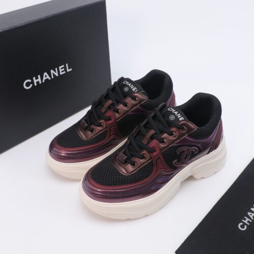 sy_no_38E7D85107CB4AAE985E6091F793A0F9_0 Chanel Mesh Trainer Black-Burgundy