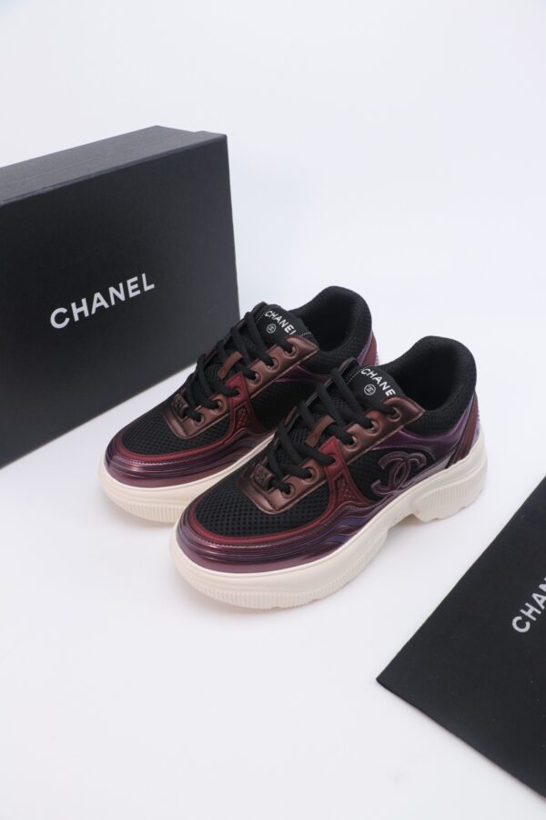 Chanel Mesh Trainer Black-Burgundy