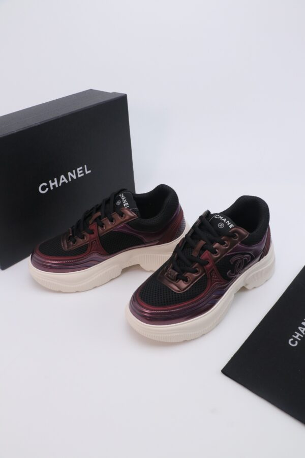 Chanel Mesh Trainer Black-Burgundy
