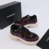 Chanel Mesh Trainer Black-Burgundy