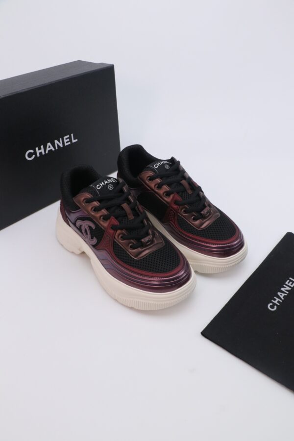 Chanel Mesh Trainer Black-Burgundy