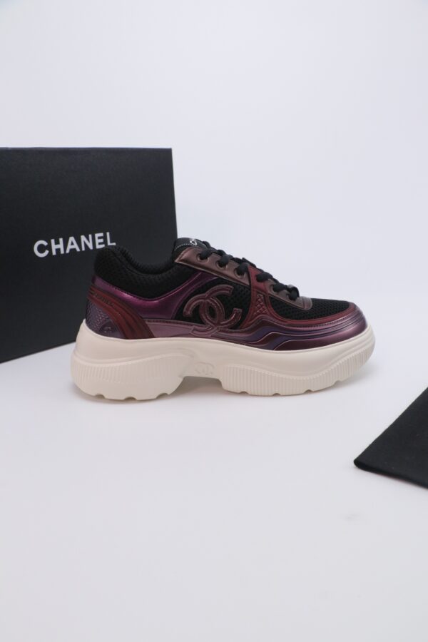 Chanel Mesh Trainer Black-Burgundy