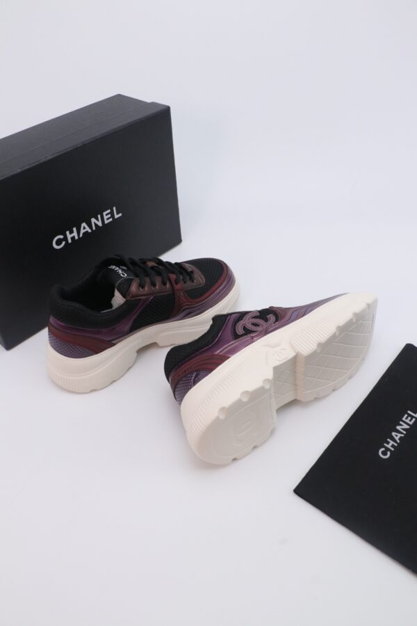 Chanel Mesh Trainer Black-Burgundy
