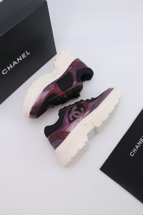 Chanel Mesh Trainer Black-Burgundy
