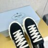 sy_no_3904696329EAD97E26B49D667404B746_3 Prada Black Canvas Triangle Tread Platform Sneaker