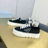 sy_no_3904696329EAD97E26B49D667404B746_6 Prada Black Canvas Triangle Tread Platform Sneaker