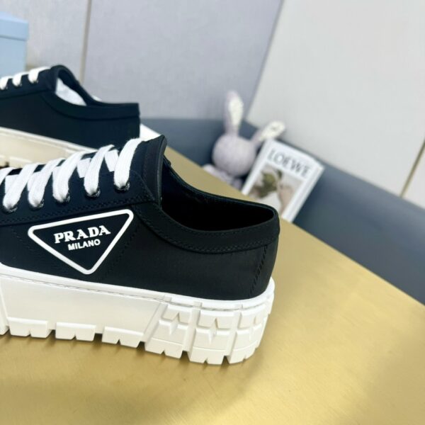 sy_no_3904696329EAD97E26B49D667404B746_8 Prada Black Canvas Triangle Tread Platform Sneaker
