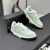 sy_no_3929B92C80EBE373505762E939E3B3B1_2 Chanel Mint Green Canvas Low-Top Sneaker with CC Logo & Two-Tone Sole