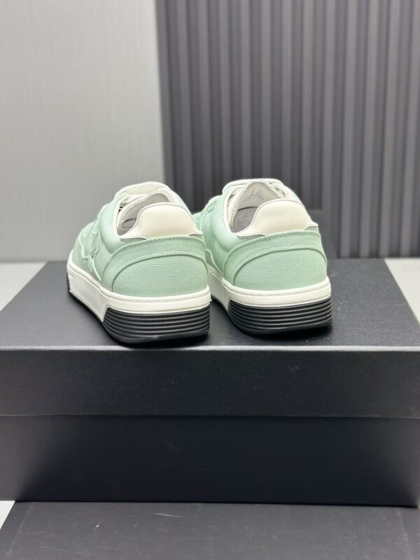 sy_no_3929B92C80EBE373505762E939E3B3B1_6 Chanel Mint Green Canvas Low-Top Sneaker with CC Logo & Two-Tone Sole