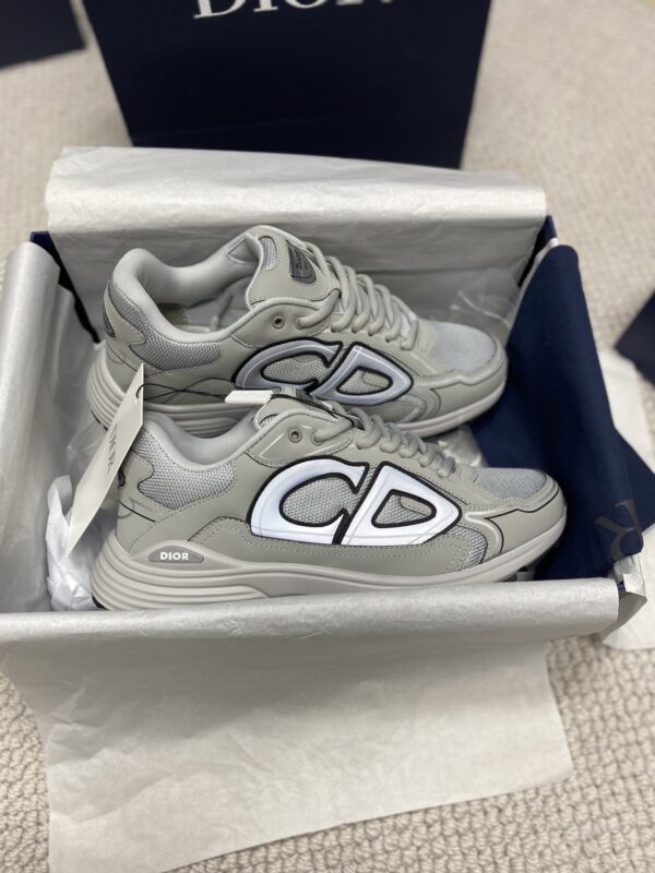 Dior Grey Mesh CD Logo Running Sneaker