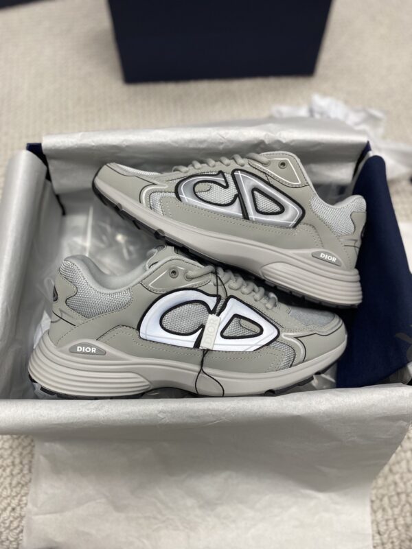 Dior Grey Mesh CD Logo Running Sneaker