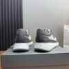 Prada White-Grey Mesh Suede-Spliced Triangle Tag Low-Top Sneaker
