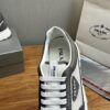 Prada White-Grey Mesh Suede-Spliced Triangle Tag Low-Top Sneaker