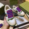 sy_no_3BCDCA8E5045DD05A9D6A80494DE61DD_3 Gucci MAC8 Leather Sneaker with Colorful Laces & Web Stripe