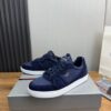 sy_no_3C5D9B0F6916A0FE0EB25475ADF45197_4 Prada Navy Suede Nylon Low-Top Casual Sneaker