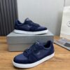 sy_no_3C5D9B0F6916A0FE0EB25475ADF45197_5 Prada Navy Suede Nylon Low-Top Casual Sneaker