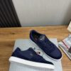 sy_no_3C5D9B0F6916A0FE0EB25475ADF45197_7 Prada Navy Suede Nylon Low-Top Casual Sneaker