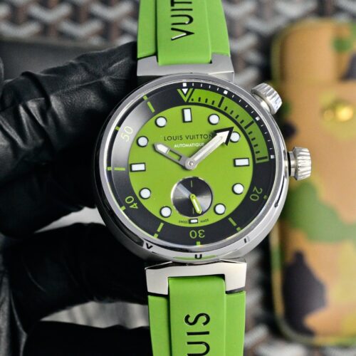 sy_no_3D246B40793AF3E15E1065951DDEA991_0 LOUIS VUITTON watch automatic mechanical movement rubber strap 44mm men's watch 100m waterproof