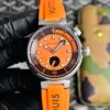 LOUIS VUITTON watch automatic mechanical movement rubber strap 44mm men's watch 100m waterproof