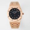 Audemars Piguet Royal Oak series with quartz movement, 50-meter water resistance, and onyx