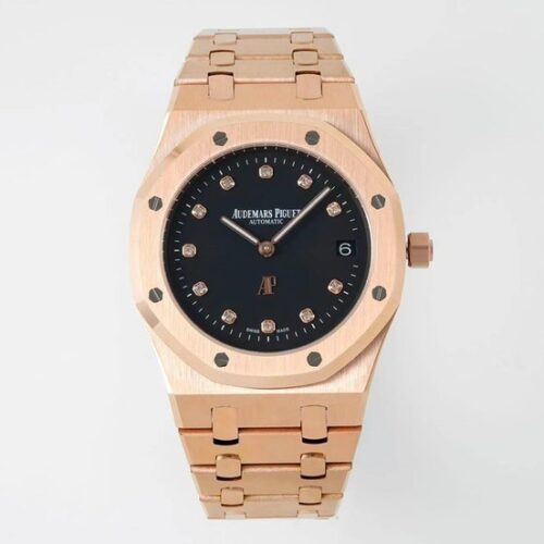 sy_no_3D5D4B189B45A4A65735563E05B6EB68_0 Audemars Piguet Royal Oak series with quartz movement, 50-meter water resistance, and onyx