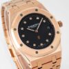 Audemars Piguet Royal Oak series with quartz movement, 50-meter water resistance, and onyx