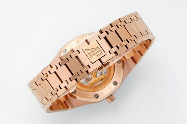 Audemars Piguet Royal Oak series with quartz movement, 50-meter water resistance, and onyx