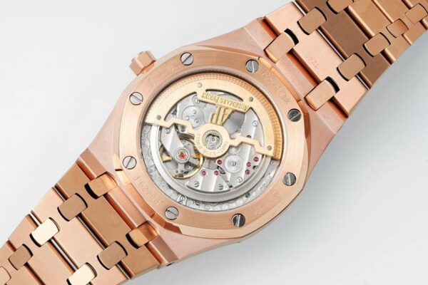 Audemars Piguet Royal Oak series with quartz movement, 50-meter water resistance, and onyx