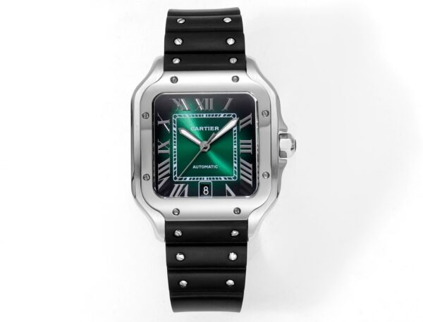 Cartier Shandushi series automatic mechanical movement men's watch Swiss watch green dial stainless steel strap