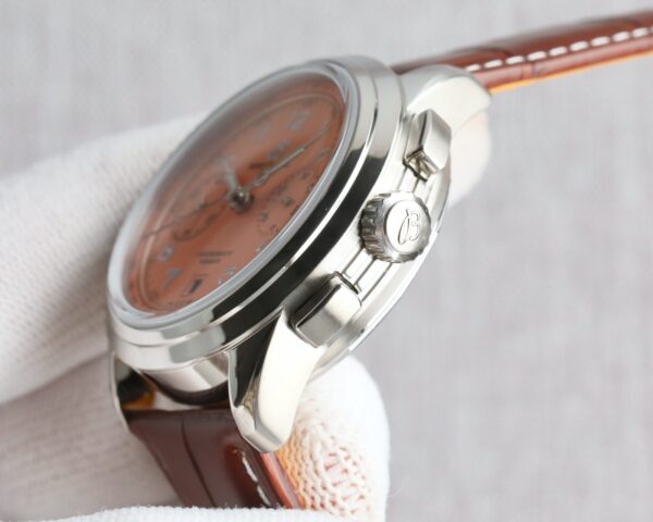 BREITLING Centennial Lingpuya Series Manual Mechanical Movement Green Dial Stainless Steel Case Crocodile Leather Strap