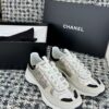 Chanel Silver Multi-Material Platform Trainer Silver-Multi-Sneaker