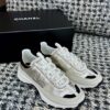 Chanel Silver Multi-Material Platform Trainer Silver-Multi-Sneaker
