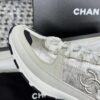 Chanel Silver Multi-Material Platform Trainer Silver-Multi-Sneaker