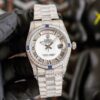 sy_no_3F4999F40887FD5A023A2119733BB88E_0 ROLEX Rolex with diamond ring, calendar type automatic mechanical movement, Roman numerals, 100m waterproof women's watch, Swiss watch