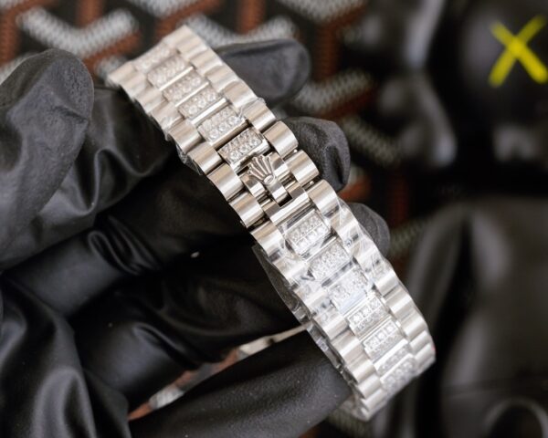 sy_no_3F4999F40887FD5A023A2119733BB88E_4 ROLEX Rolex with diamond ring, calendar type automatic mechanical movement, Roman numerals, 100m waterproof women's watch, Swiss watch