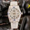 sy_no_3F4999F40887FD5A023A2119733BB88E_7 ROLEX Rolex with diamond ring, calendar type automatic mechanical movement, Roman numerals, 100m waterproof women's watch, Swiss watch