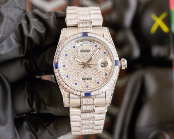 sy_no_3F4999F40887FD5A023A2119733BB88E_8 ROLEX Rolex with diamond ring, calendar type automatic mechanical movement, Roman numerals, 100m waterproof women's watch, Swiss watch