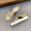 Gucci Light Khaki GG Monogram Beige-Toe Web Low-Top Sneaker