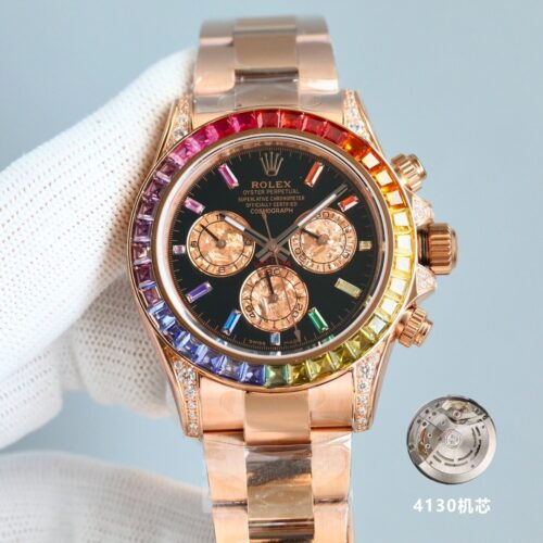 sy_no_3F7D6F93CC8360B23B72EDFEF6FE9F54_0 ROLEX Rolex diamond studded ring universe calculator Daytona series automatic mechanical movement black dial