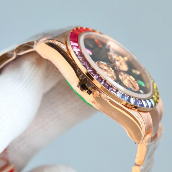 sy_no_3F7D6F93CC8360B23B72EDFEF6FE9F54_5 ROLEX Rolex diamond studded ring universe calculator Daytona series automatic mechanical movement black dial