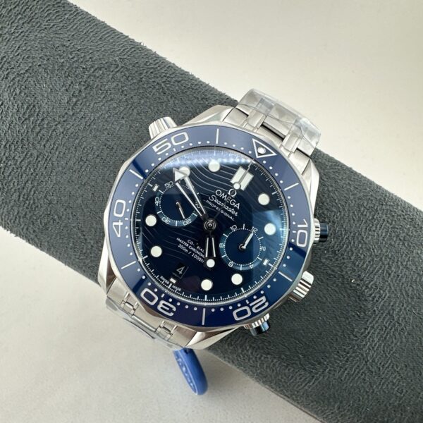 sy_no_3FA6AF6B9CA5A34D25C07F730BFD60BB_4 OMEGA Seamaster 300M Diver's Watch Automatic Mechanical Movement Date Display 300M Waterproof Men's Watch Swiss Made 44mm Blue Dial Stainless Steel Case