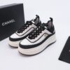 sy_no_40ABE3BE253E5225C39BF2D1AABF0D59_0 Chanel Textile & Suede Platform Sneaker Black-Off-White