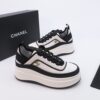 sy_no_40ABE3BE253E5225C39BF2D1AABF0D59_4 Chanel Textile & Suede Platform Sneaker Black-Off-White