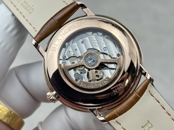 sy_no_416D82687DCE5572A6EBF42BCA888118_7 BLANCPEIN Classic Series VILLERET Automatic Mechanical Movement, 30 meters waterproof date display, men's watch, Swiss watch, 38mm ivory white dial