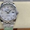 Rolex Dog Tooth Ring Log Series Automatic Mechanical Movement Date Display Diamond hour markers Beimu color dial Stainless Steel Strap
