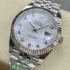 Rolex Dog Tooth Ring Log Series Automatic Mechanical Movement Date Display Diamond hour markers Beimu color dial Stainless Steel Strap